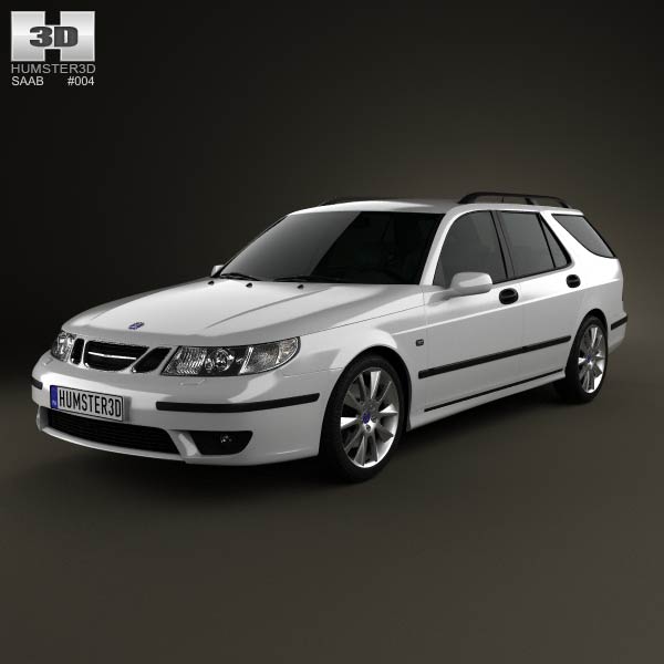 Saab 9-5 Aero wagon 2005 3D model