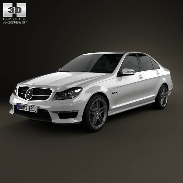 Mercedes-Benz C-Class 63 AMG sedan 2012 3D model