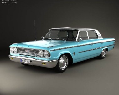 Ford Galaxie 500 4-door hardtop 1963 3D Model