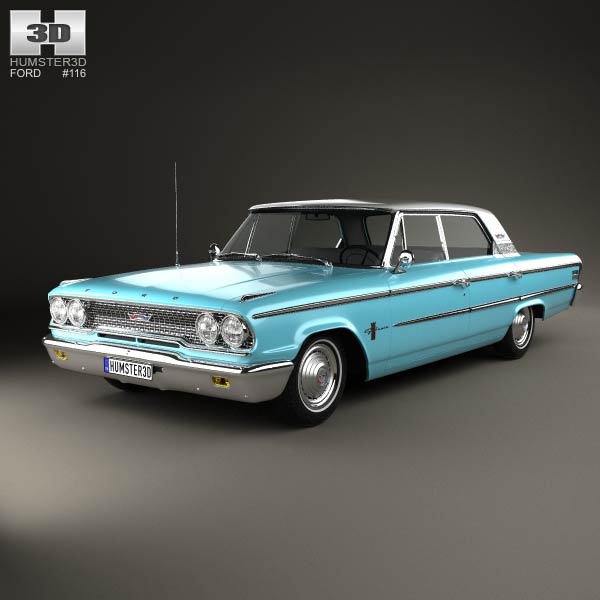 Ford Galaxie 500 4-door hardtop 1963 3D model