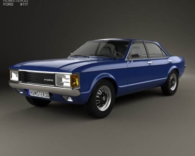Ford Granada 4-door sedan EU 1972 3D Model