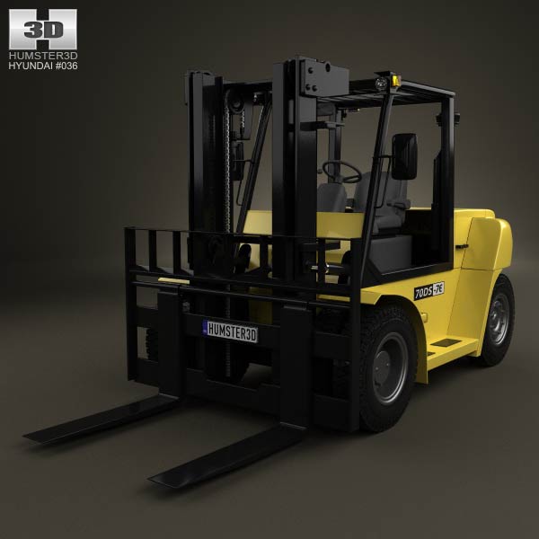 Hyundai 70DS-7E Forklift 2012 3D model