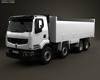 Renault Premium Lander Tipper Truck 2012 3D Model