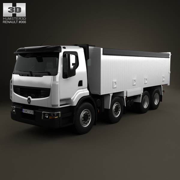 Renault Premium Lander Tipper Truck 2012 3D model