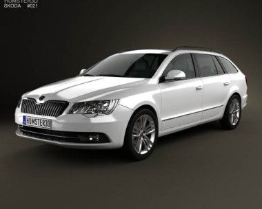 Skoda Superb Combi 2014 3D Model