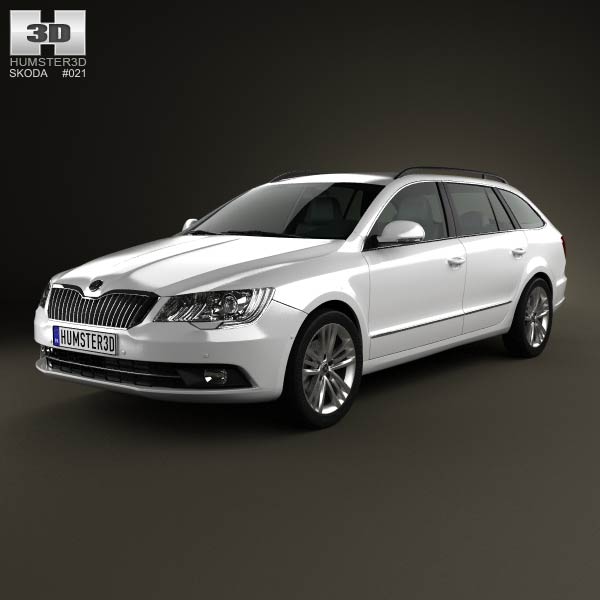 Skoda Superb Combi 2014 3D model