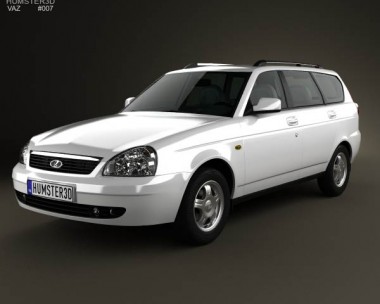 Lada Priora 2171 wagon 2012 3D Model