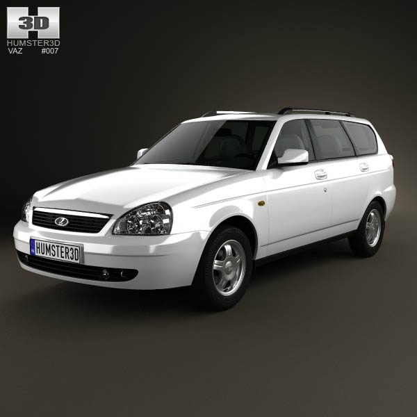 Lada Priora 2171 wagon 2012 3D model
