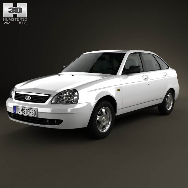 Lada Priora 2172 hatchback 2012 3D model