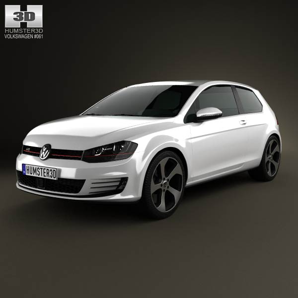 Volkswagen Golf 3-door GTI 2014 3D model