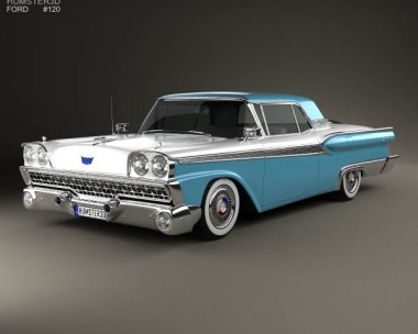 Ford Fairlane 500 Galaxie Skyliner 1959 3D Model