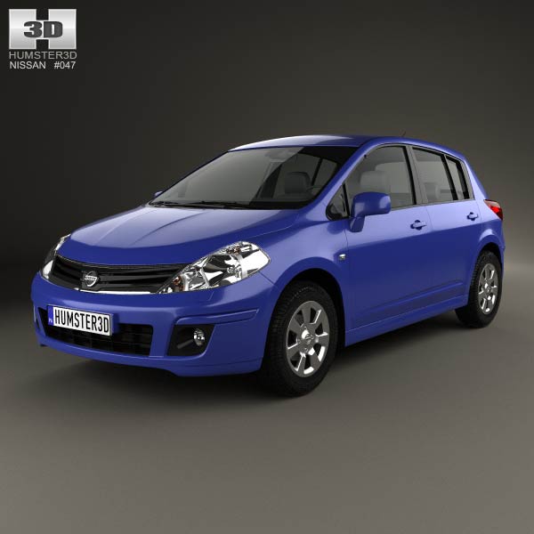 Nissan Tiida (C11) hatchback 2012 3D model