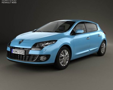 Renault Megane 5-door hatchback 2013 3D Model