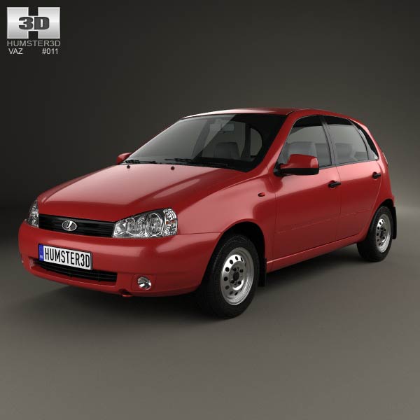 Lada Kalina (1119) hatchback 2011 3D model