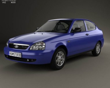Lada Priora 21728 coupe 2012 3D Model
