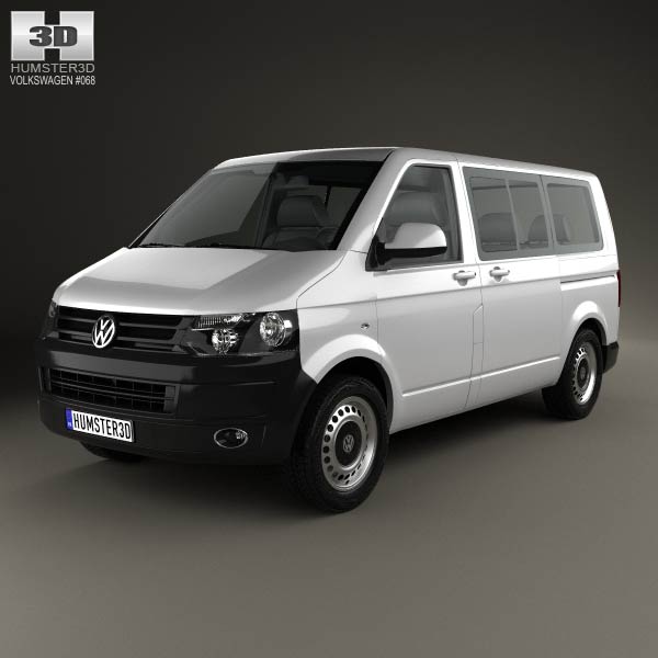 Volkswagen Transporter (T5) Kombi 2010 3D model