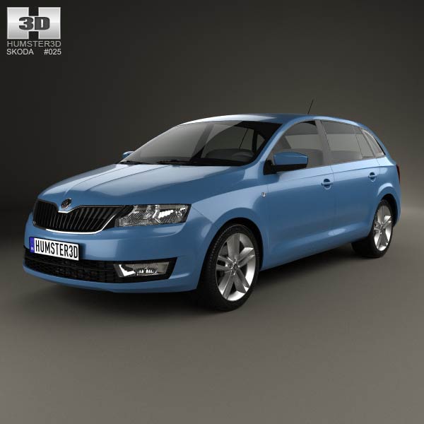 Skoda Rapid Spaceback 2014 3D model