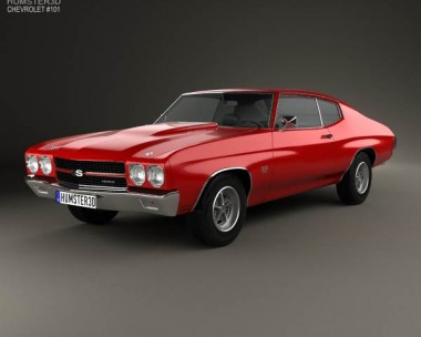 Chevrolet Chevelle SS 396 hardtop coupe 1970 3D Model