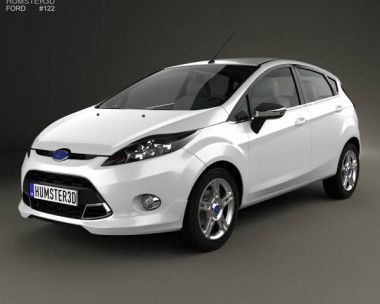 Ford Fiesta Zetec 5-door hatchback 2012 3D Model