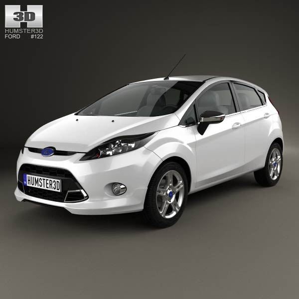 Ford Fiesta Zetec 5-door hatchback 2012 3D model