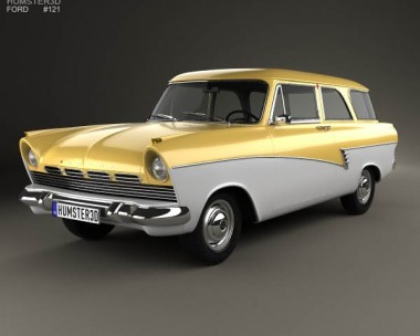 Ford Taunus P2 17M kombi 1957 3D Model