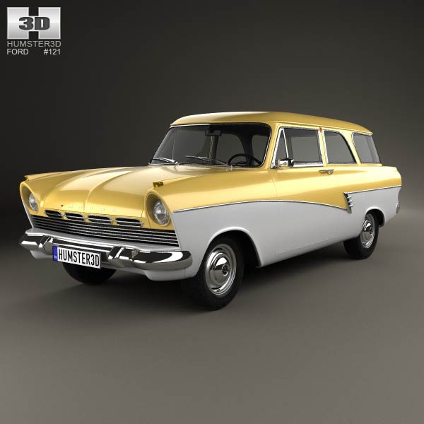Ford Taunus P2 17M kombi 1957 3D model
