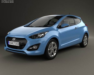 Hyundai i30 3-door hatchback 2013 3D Model