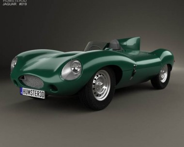 Jaguar D-Type 1955 3D Model