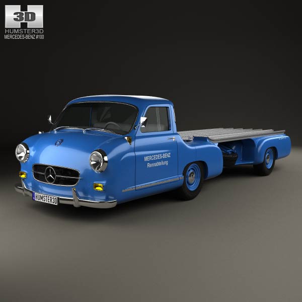 Mercedes-Benz Blue Wonder Renntransporter 1954 3D model