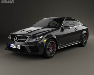 Mercedes-Benz C-Class 63 AMG Coupe Black Series 2012 3D Model