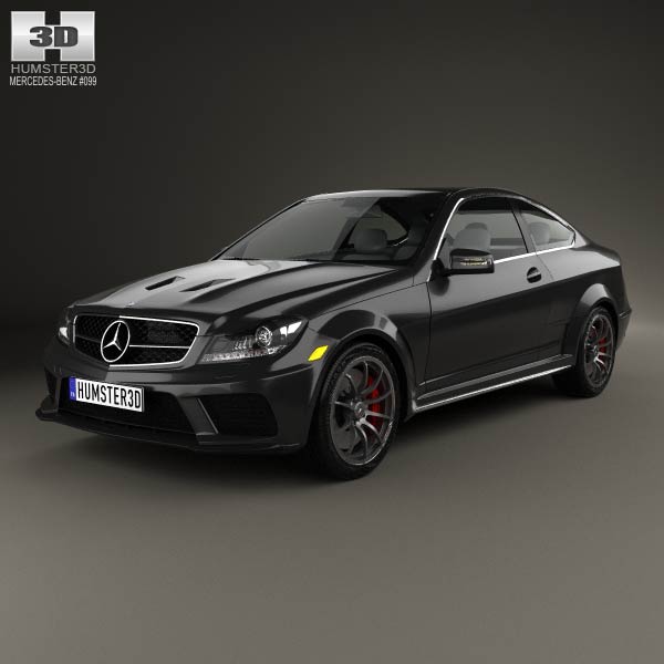 Mercedes-Benz C-Class 63 AMG Coupe Black Series 2012 3D model