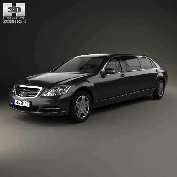 Mercedes-Benz S-Class (W221) Pullman 2012 3D model