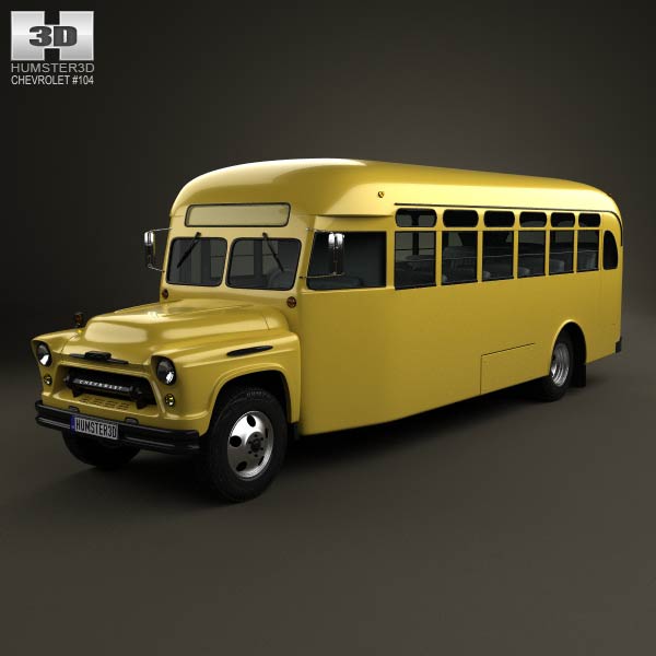 Chevrolet 6700 School Bus 1955 3D model