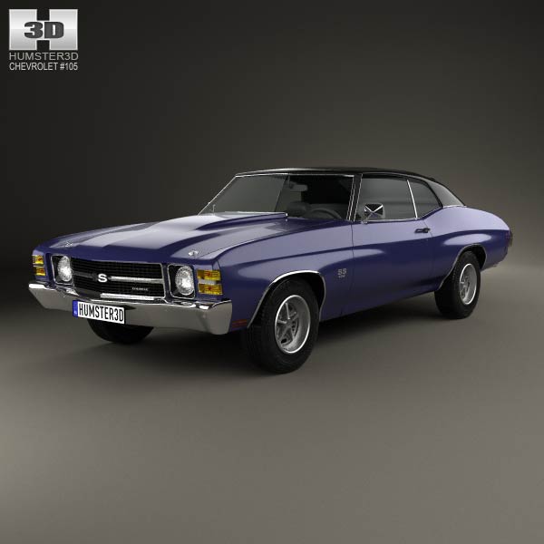 Chevrolet Chevelle SS 454 LS5 convertible 1971 3D model