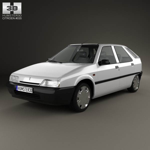 Citroen ZX 5-door hatchback 1991 3D model
