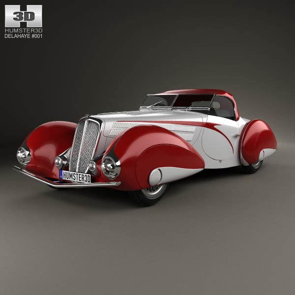 Delahaye 135M Figoni and Falaschi Convertible 1937 3D model