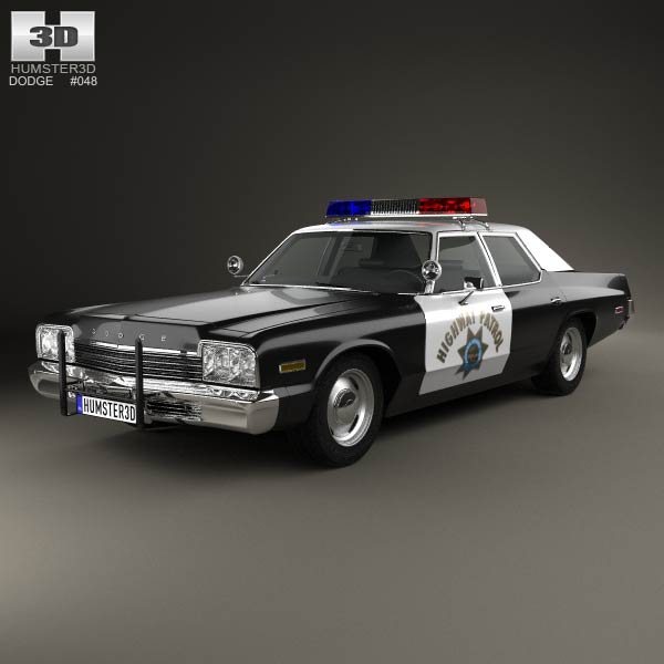 Dodge Monaco Police 1974 3D model