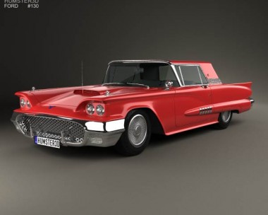 Ford Thunderbird Sport Coupe 1958 3D Model