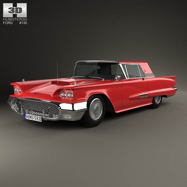 Ford Thunderbird Sport Coupe 1958 3D model