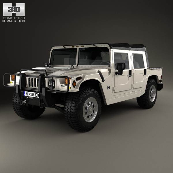 Hummer H1 pickup 2005 3D model