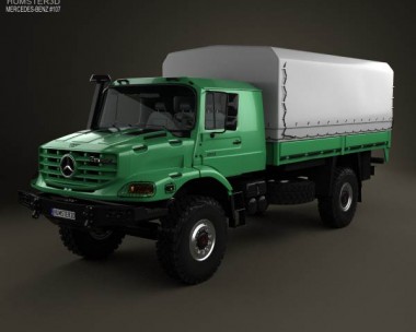 Mercedes-Benz Zetros Flatbed Truck 2008 3D Model