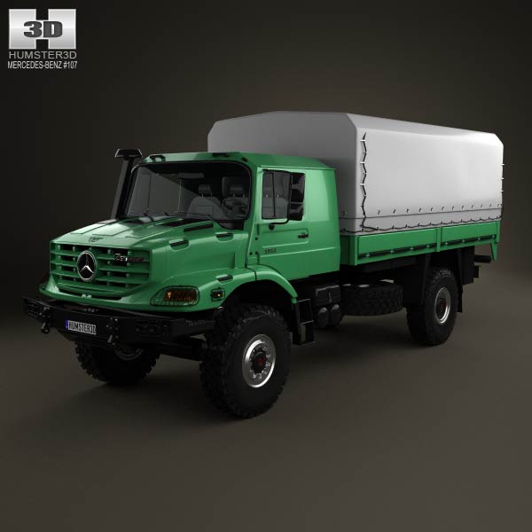 Mercedes-Benz Zetros Flatbed Truck 2008 3D model