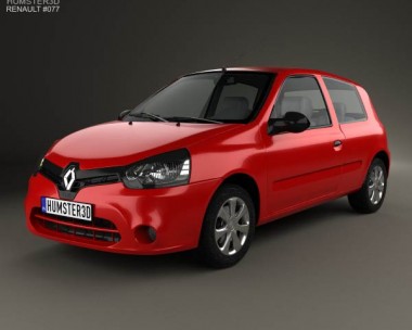 Renault Clio Mercosur 3-door hatchback 2013 3D Model