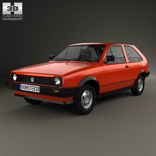 Volkswagen Polo coupe 1990 3D model