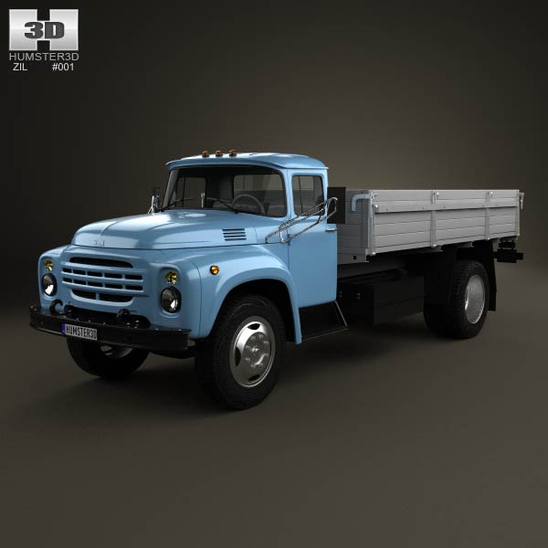 ZIL 130 Flatbed Truck 1964 3D model