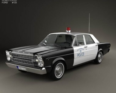 Ford Galaxie 500 Police 1966 3D Model