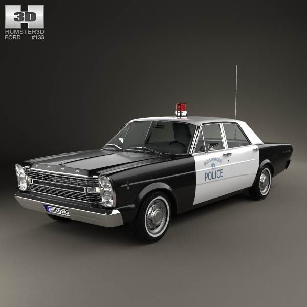 Ford Galaxie 500 Police 1966 3D model