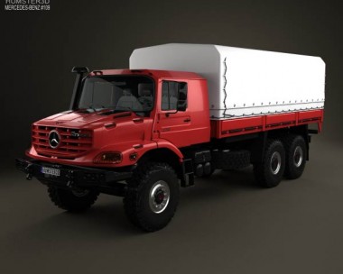 Mercedes-Benz Zetros Flatbed Truck 2008 3D Model