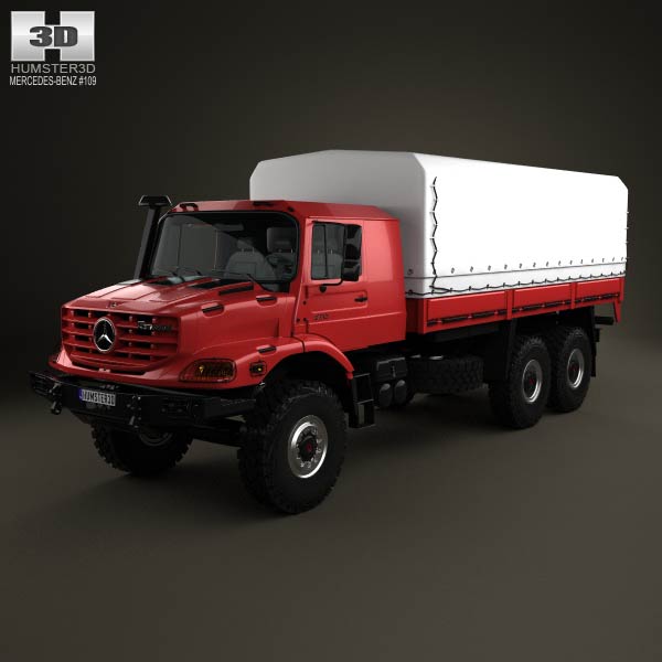 Mercedes-Benz Zetros Flatbed Truck 2008 3D model