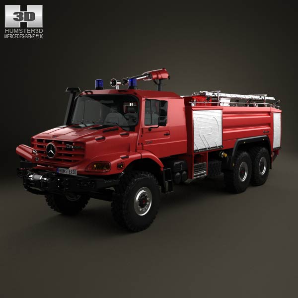 Mercedes-Benz Zetros Rosenbauer Fire Truck 2008 3D model